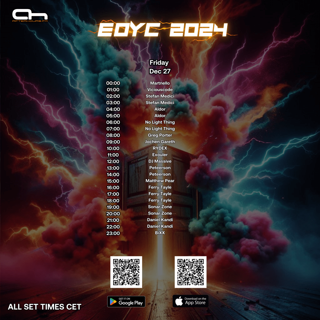 official flyer for Afterhours.FM EOYC2024